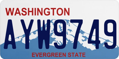 WA license plate AYW9749