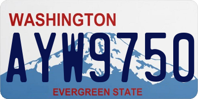 WA license plate AYW9750