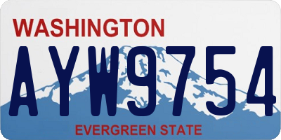 WA license plate AYW9754