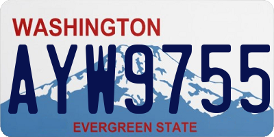 WA license plate AYW9755