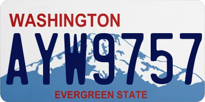 WA license plate AYW9757