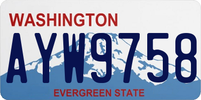 WA license plate AYW9758