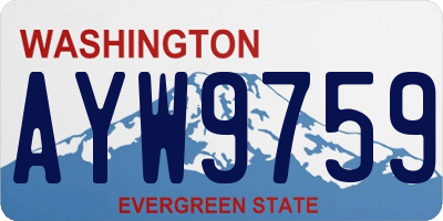 WA license plate AYW9759