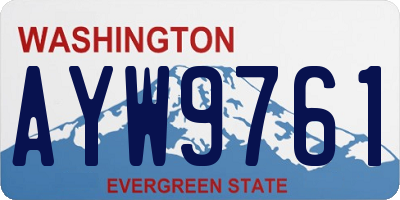 WA license plate AYW9761