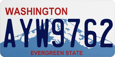 WA license plate AYW9762