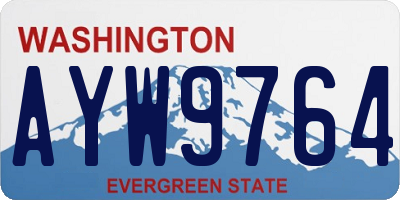 WA license plate AYW9764