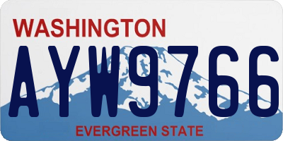 WA license plate AYW9766