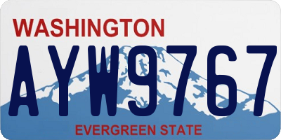 WA license plate AYW9767