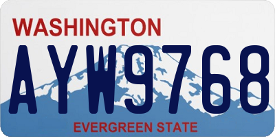 WA license plate AYW9768