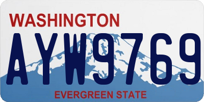 WA license plate AYW9769