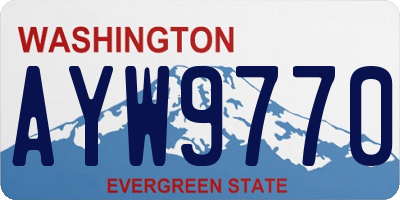 WA license plate AYW9770