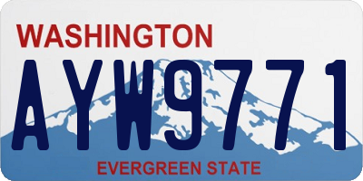 WA license plate AYW9771