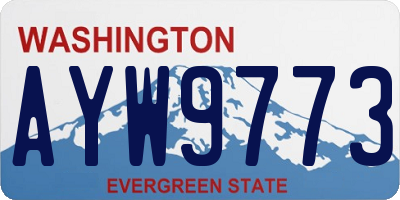 WA license plate AYW9773