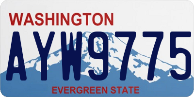 WA license plate AYW9775