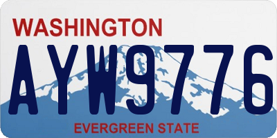 WA license plate AYW9776