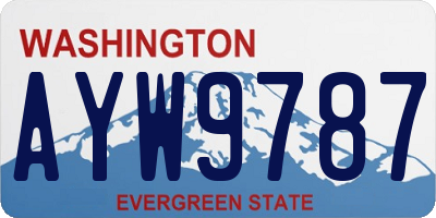 WA license plate AYW9787