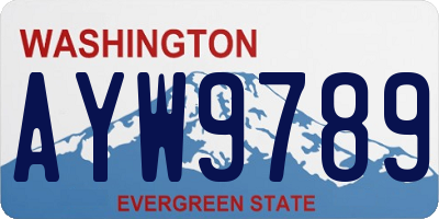 WA license plate AYW9789