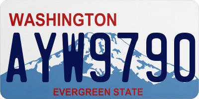 WA license plate AYW9790