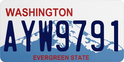 WA license plate AYW9791