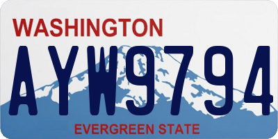 WA license plate AYW9794