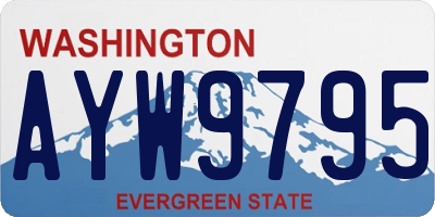 WA license plate AYW9795