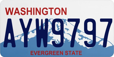 WA license plate AYW9797