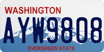 WA license plate AYW9808