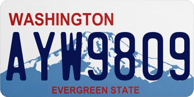 WA license plate AYW9809