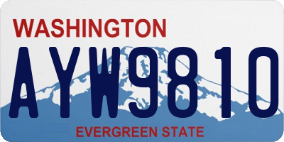 WA license plate AYW9810