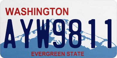 WA license plate AYW9811