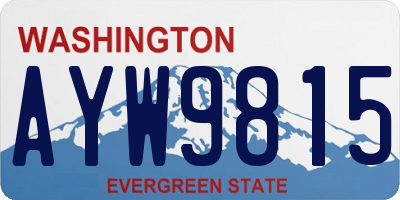 WA license plate AYW9815