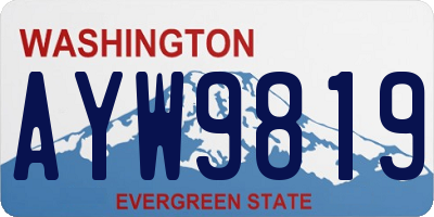 WA license plate AYW9819