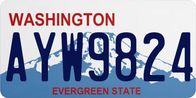 WA license plate AYW9824