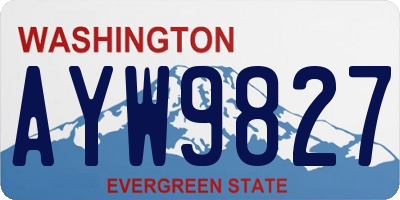 WA license plate AYW9827