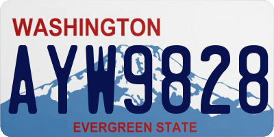 WA license plate AYW9828