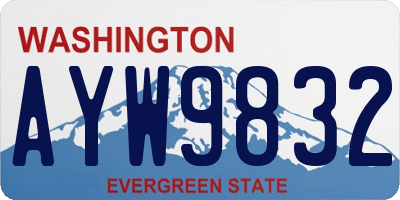 WA license plate AYW9832