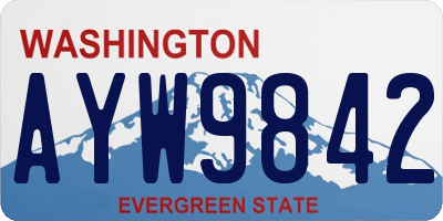 WA license plate AYW9842