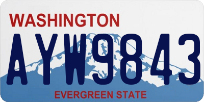 WA license plate AYW9843