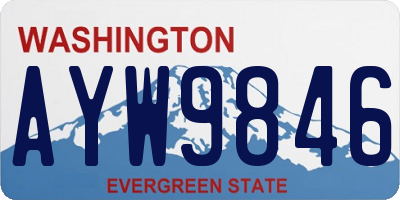 WA license plate AYW9846