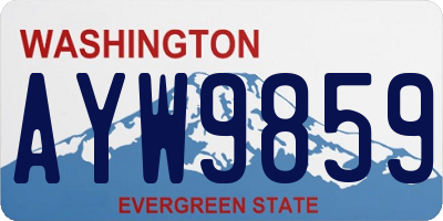 WA license plate AYW9859