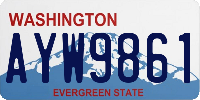 WA license plate AYW9861