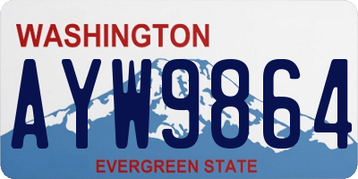 WA license plate AYW9864