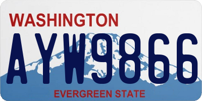 WA license plate AYW9866