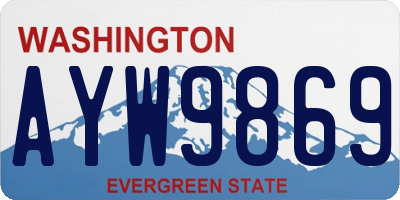 WA license plate AYW9869