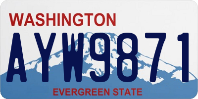 WA license plate AYW9871