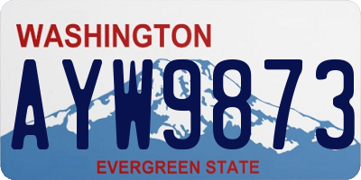 WA license plate AYW9873