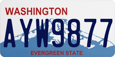 WA license plate AYW9877