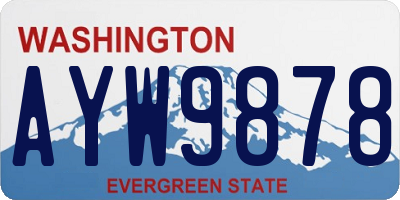 WA license plate AYW9878