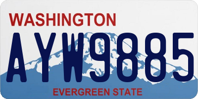 WA license plate AYW9885