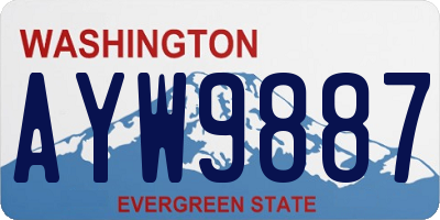 WA license plate AYW9887